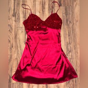 Red Sequin Dress